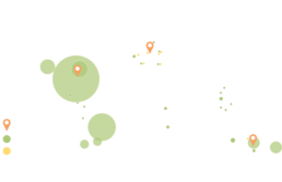 Map over IWC's investments in the world – IWC global footprint